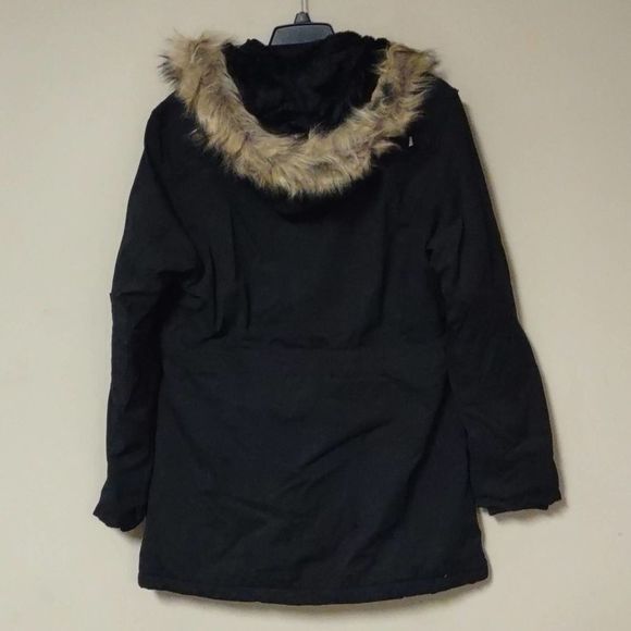 LeeHanton Three Quarter Length Military Style Parka Jacket Black XL - Picture 6 of 12